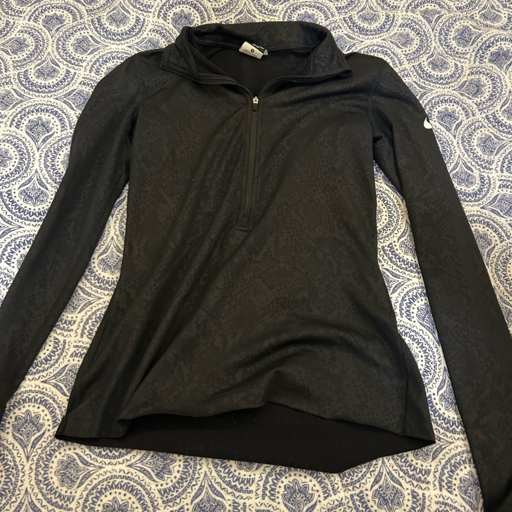 Nike Women's Black Quarter-Zip Top